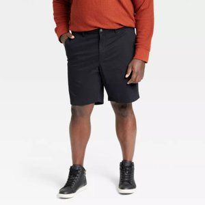 Goodfellow & Co Mens Every Wear 9" Slim Fit Flat Front Chino Shorts Black 42 NWT